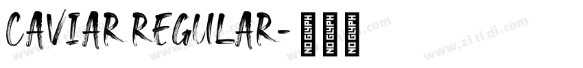 caviar regular字体转换